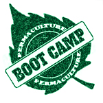 permaculture bootcamp design with leaf